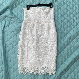 White lace cocktail dress